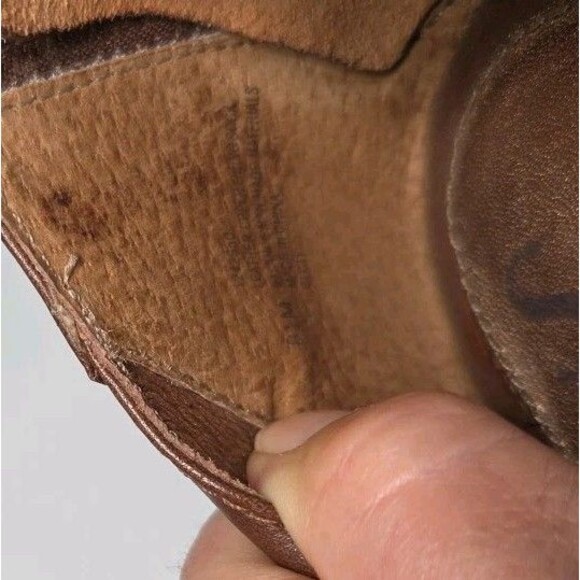 Sofft Brown Leather Peep Toe & Sides high heels w/zip up back Cognac Sz 8.5 M - Picture 9 of 12